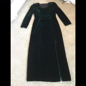 Vintage 1990 Velvet Sweetheart Neckline Dress